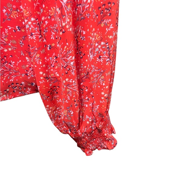 Fate High neck floral smocked balloon sleeve blouse - Picture 7 of 12